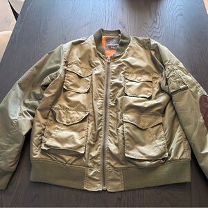 Crooks & Castles Olive Green Bomber Jacket vintage size XL